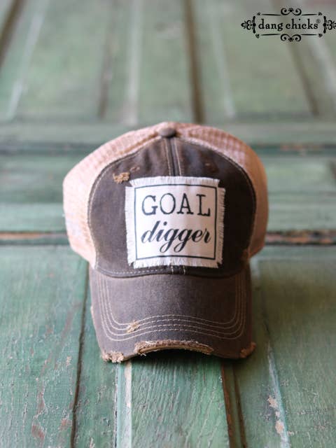 Cappello da camionista Dang Goal Digger invecchiato per la vendita all'ingrosso da parte di Dang Chicks
