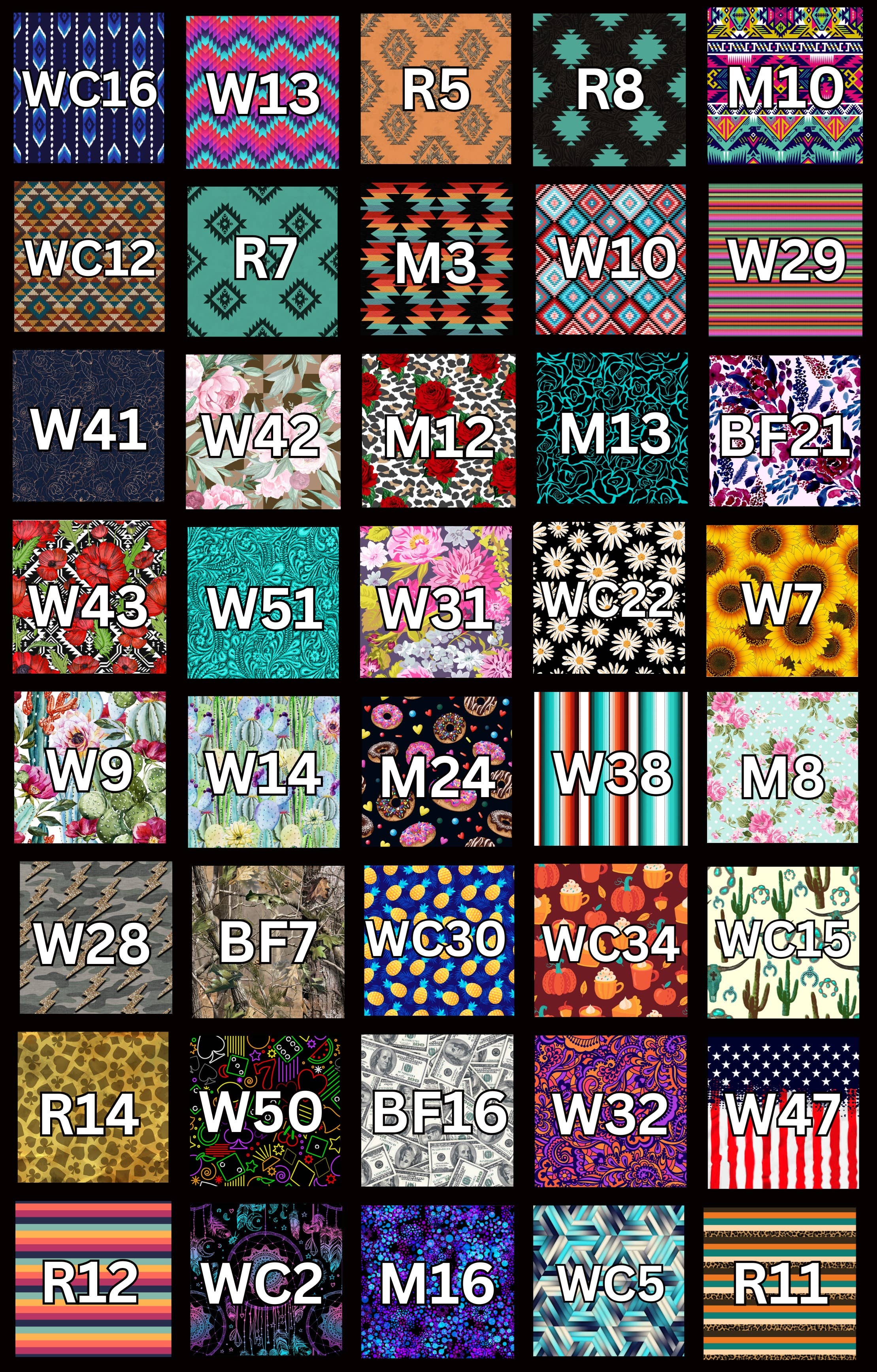 WhinneyWear - Wholesale Horse Conditioner/Grooming Aid - Cinch Sets - Pick Your Pattern3