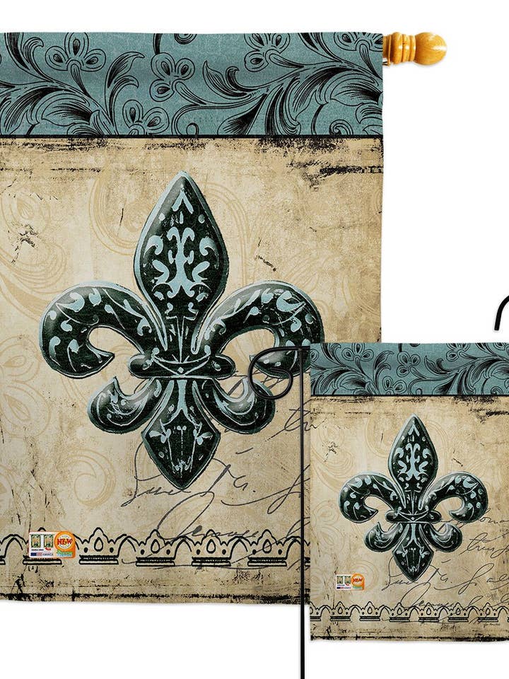 Blomst De Luce Land Levende Fleur Lys Decor Flag for engroshandel hos Two Group Flag Co