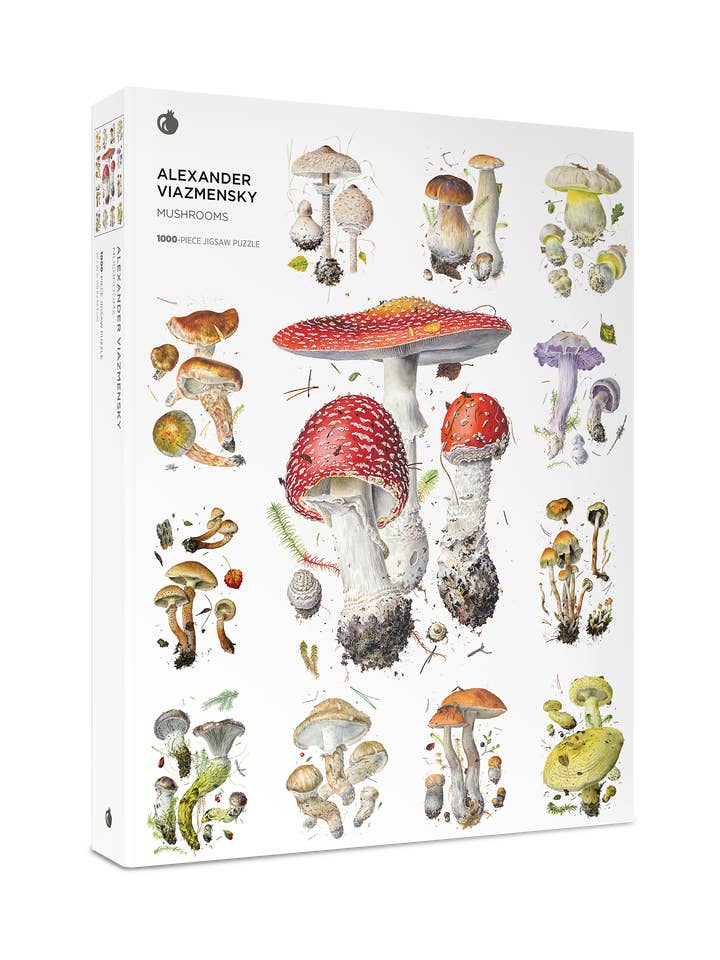 Mushrooms: Alexander Viazmensky 1000-Piece Jigsaw Puzzle for wholesale by Pomegranate