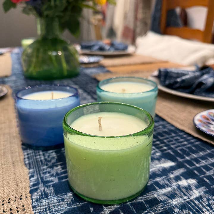 Intertwined: Handmade for Good - Wholesale Jar/Filled Candle - Atitlán Sunrise Candle – Handblown Glass Meets Handcrafted Fragrance5