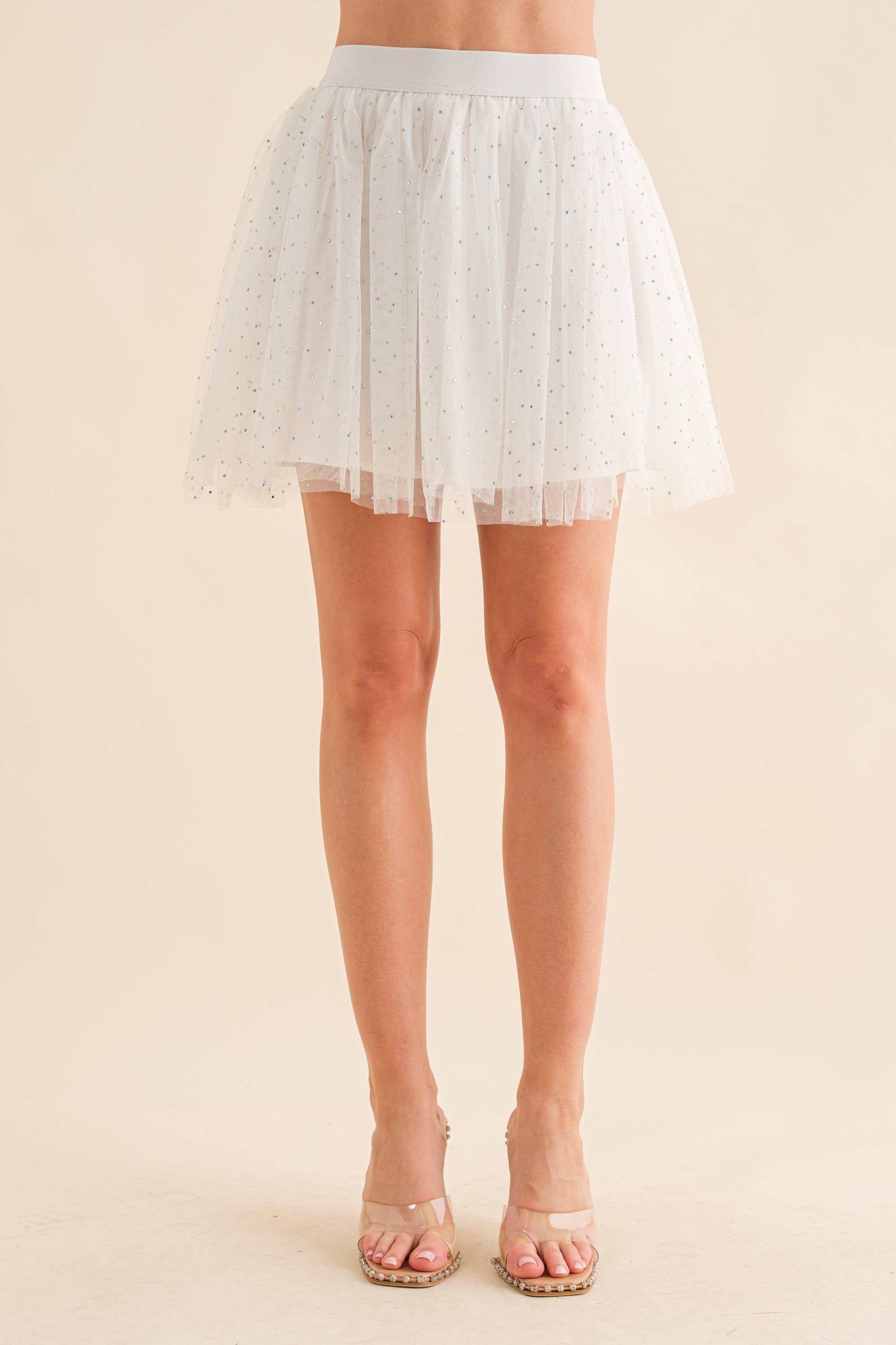 Blue B - Wholesale Skirt - Women's - 32530S - Elastic Waist Tulle Mesh Mini Skirt10