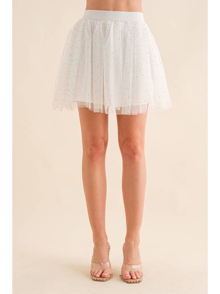 Blue B - Wholesale Skirt - Women's - 32530S - Elastic Waist Tulle Mesh Mini Skirt10