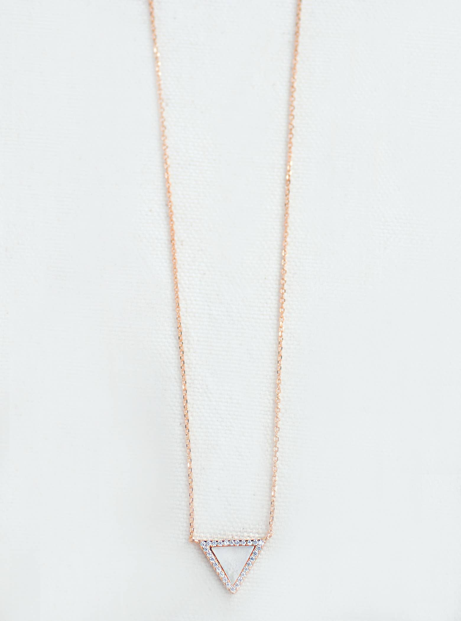 FELIX Z DESIGNS - Wholesale Pendant/Charm Necklace - 925 Silver Mother of Pearl Triangle Necklace2