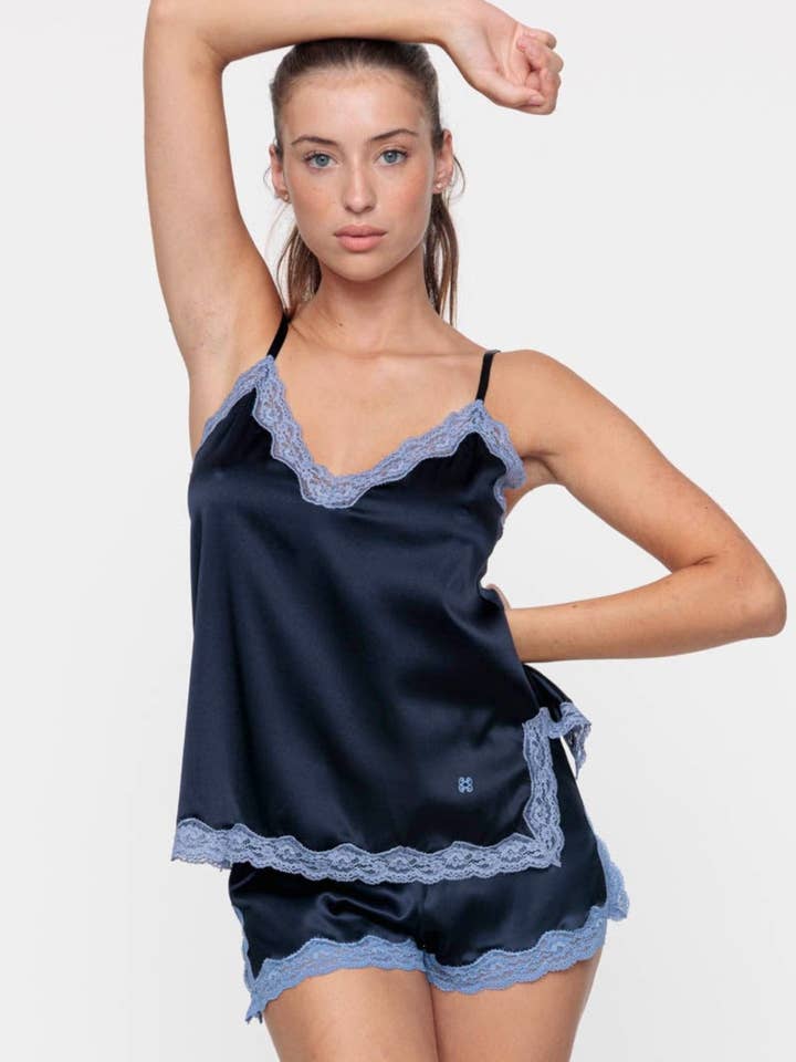 Zijden Boxer Ocean - Jean voor wholesale door Vannina Vesperini