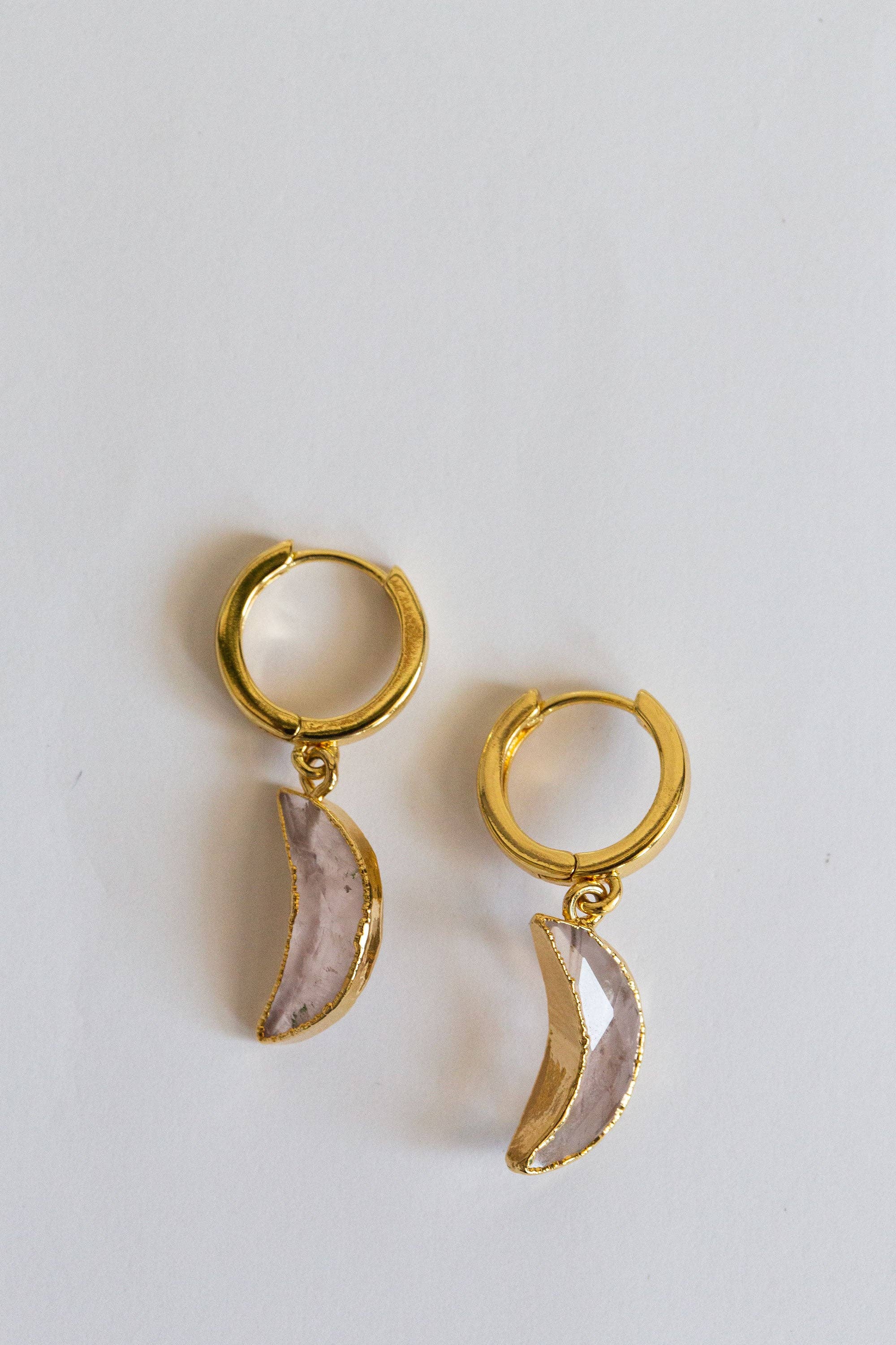 Bohemian and Bouj - Wholesale Huggie Earrings - The Moon Huggies | 18k Gold-Plated0