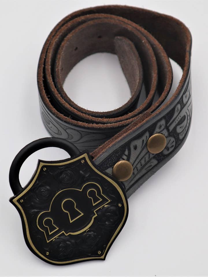 Rose trippel lås- guld och svart psykiska cirkel unisex bälte för wholesale av Psychic circle oddities