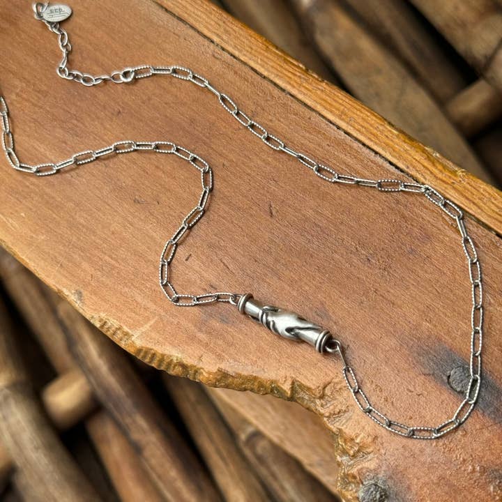 Heidi J Hale - Wholesale Pendant/Charm Necklace - Sterling Silver “Never Alone” Necklace