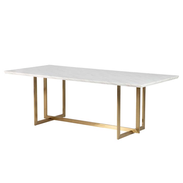 Table de salle à manger en marbre et inox Tebas 220 x 100 x 76 cm pour la vente par Ethan Chloe - GARPE GROUP - GARCIA PÉREZ Y CÍA S.L.