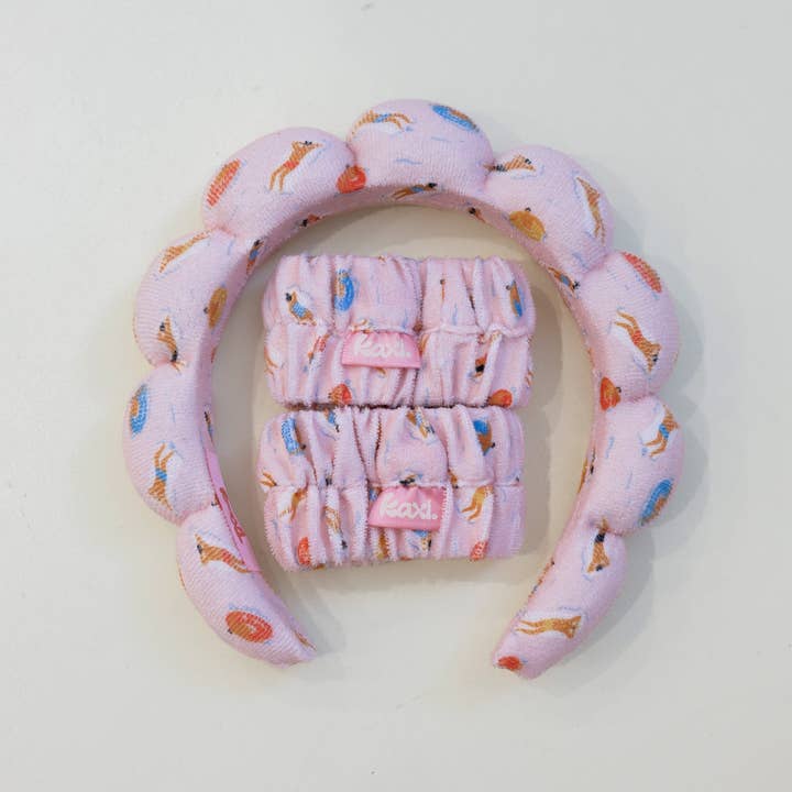 KAXI - Vente Bandeau pour le spa - Ensemble bandeau + bracelet "Get Ready with Me"22