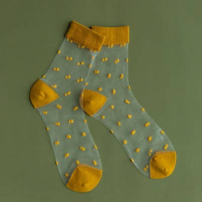 MKS America - Wholesale Socks - Women's - Polka Dots Sheer Mesh Socks7