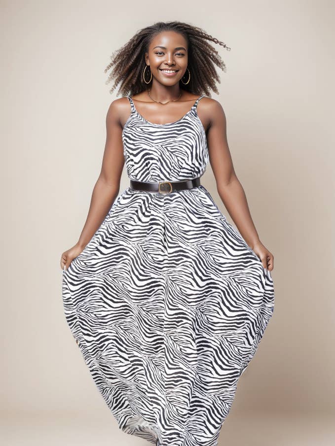 22049 Animal Print Maxi Dress for wholesale by KaraChic