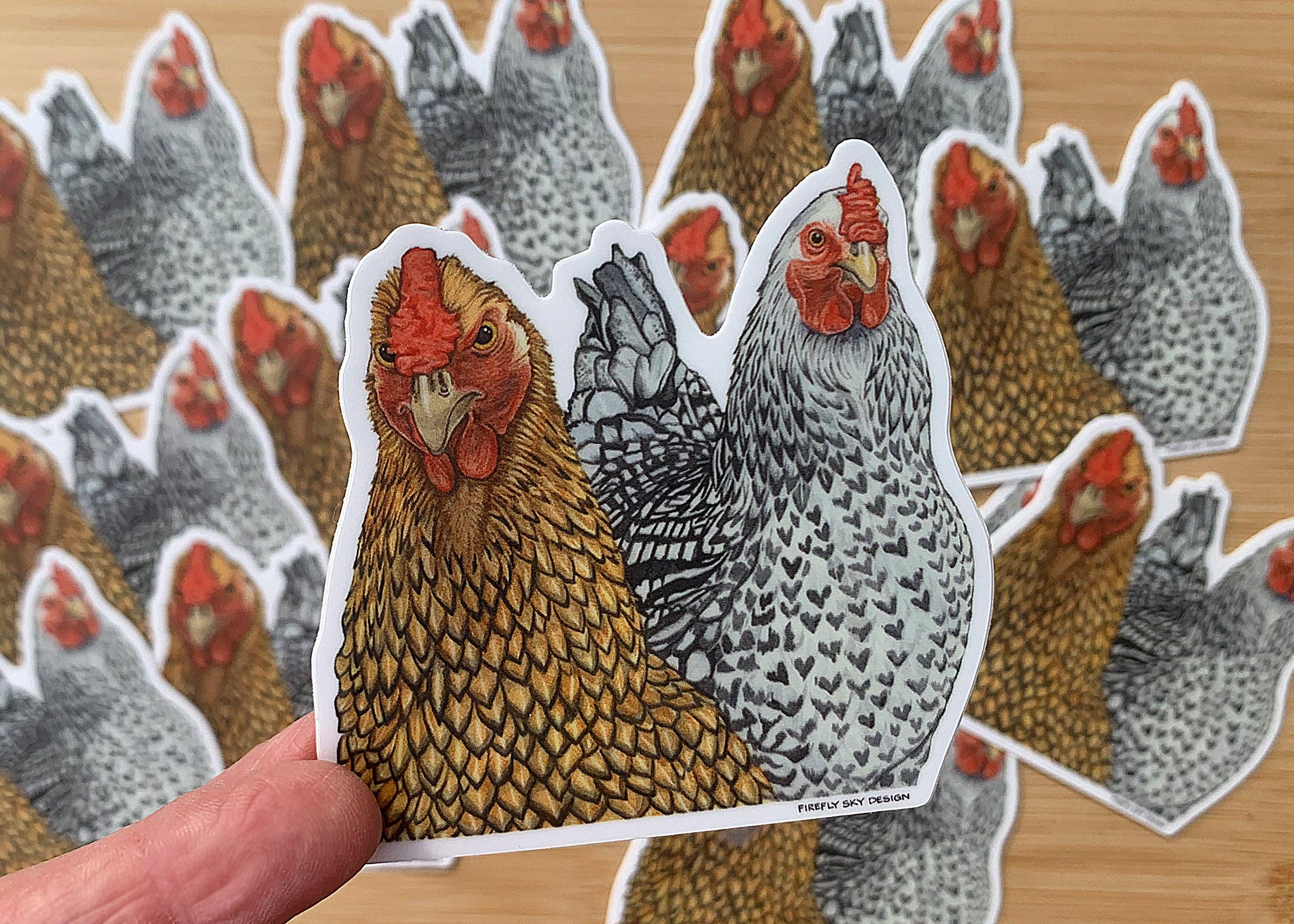 Firefly Sky Design - Wholesale Sticker - All the Hangry Ladies Chickens Die Cut Vinyl Sticker