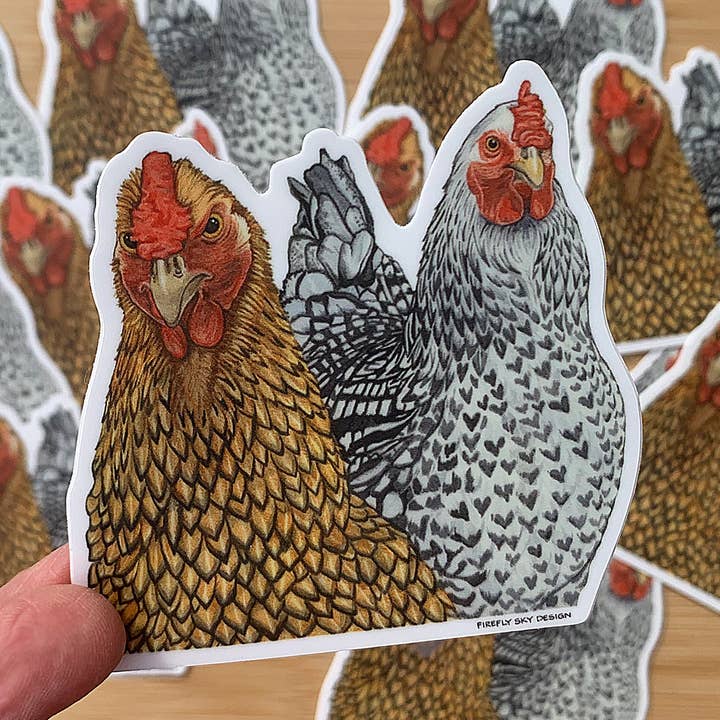 Firefly Sky Design - Wholesale Sticker - All the Hangry Ladies Chickens Die Cut Vinyl Sticker0
