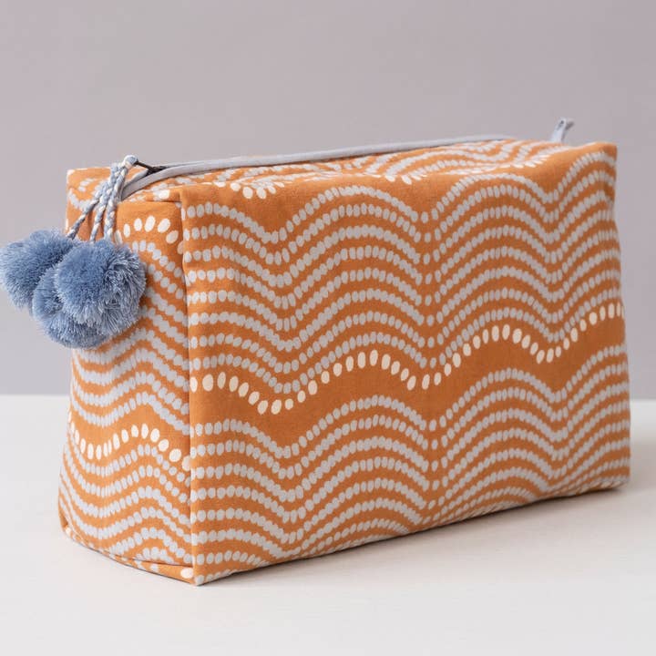 Graymarket Design - Wholesale Toiletry Bag - Women's - Waves Pumpkin Toiletry Bag
