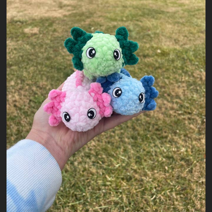 Little Crochet Attic - Wholesale Stuffed/Plush Toy - Kids & Baby - Mini Axoltol, crochet axoltol plushie, handmade axoltol2