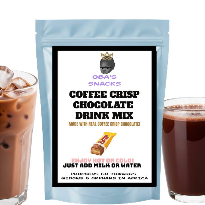 Premium Chocolate Drink Mix- Coffee Crisp inspired VEGAN for wholesale by Oba's Snacks