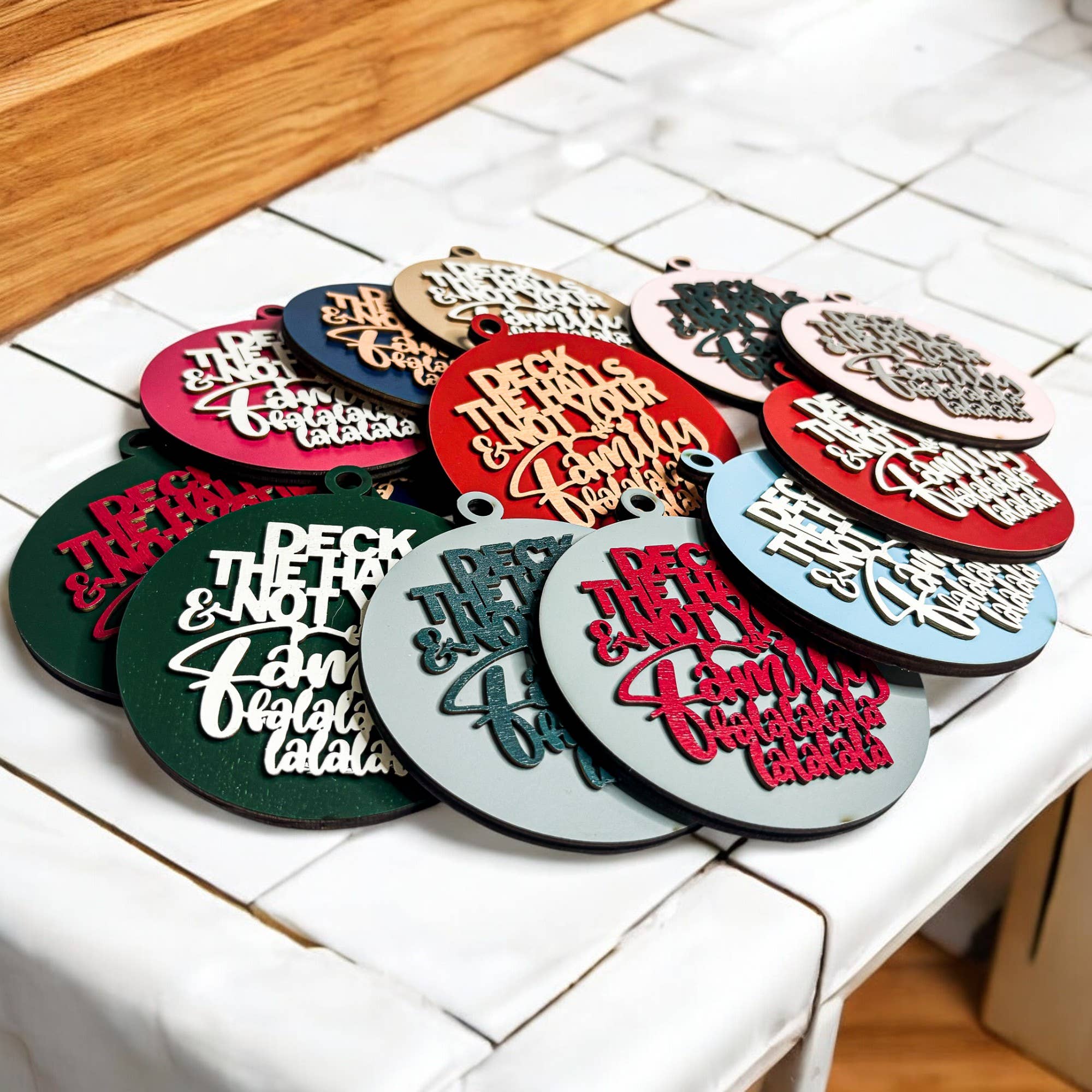 Gia Roma - Wholesale Ornament - Hanging Christmas Decor + Handmade Wooden Ornament Funny2