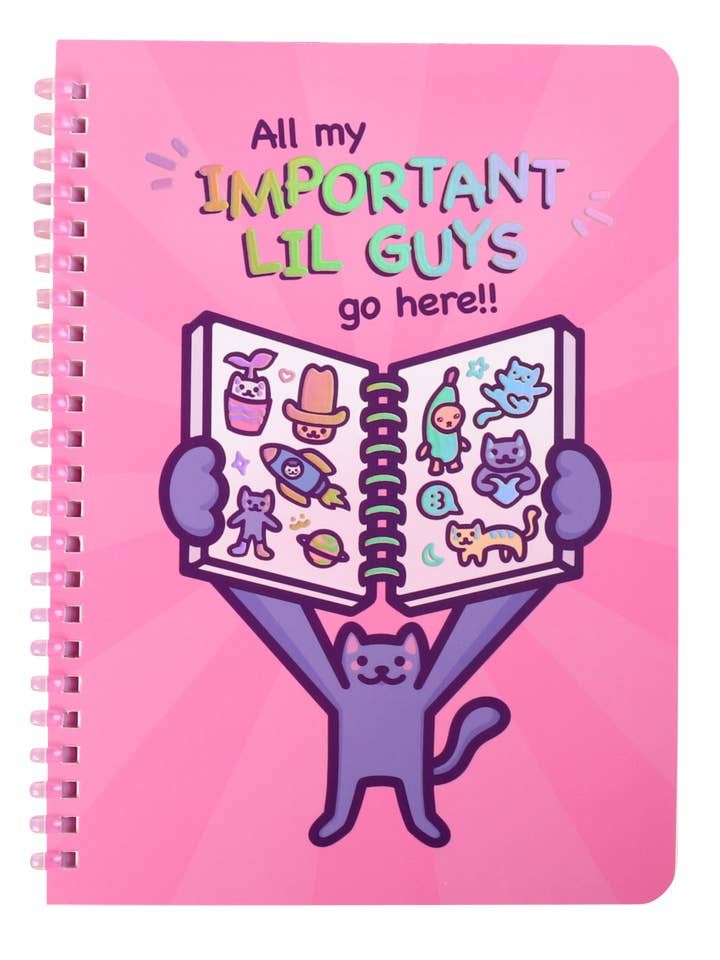 Funny Cat Reusable Sticker Book | 5 Free Stickers Inside for wholesale by Mona Mauve • Silly Art!