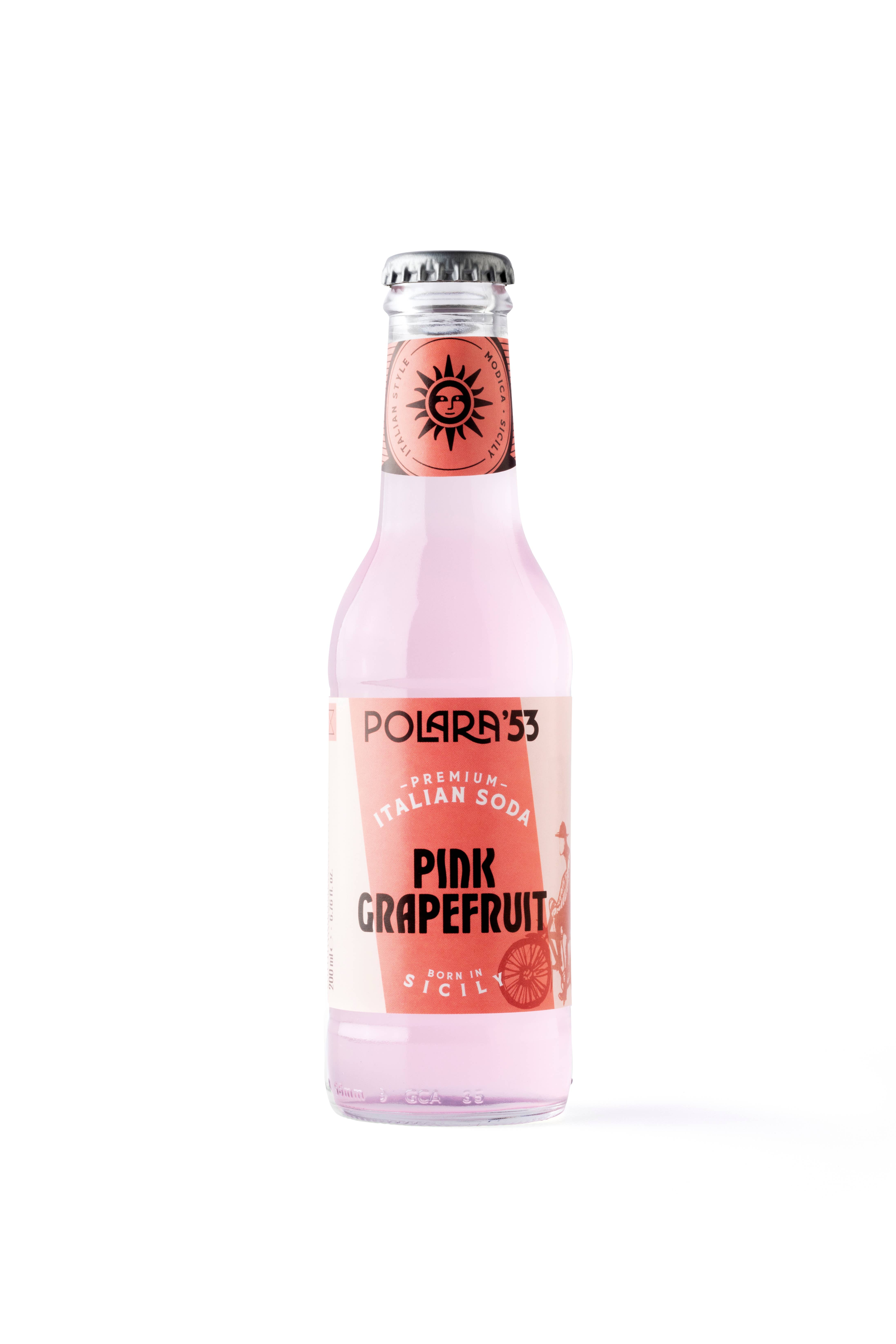 Emporio Sicilia - Wholesale Soda/Carbonated Drink - Bibita soda Pink Grapefruit 200 ml - Bibite Polara