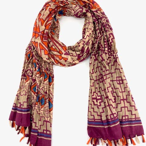 Maison Unik Accessoires - Wholesale Scarf - Unisex - Indian cotton scarf - unisex2