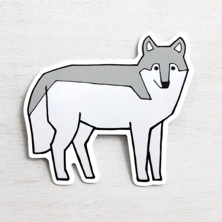 Wolf Vinyl Sticker, Animal Illustration Sticke for wholesale by Studio Tuesday