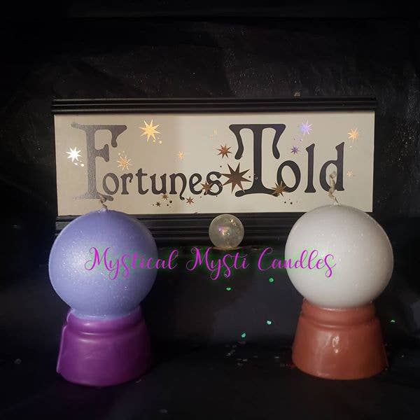 Crystal Ball Candle - Two Toned (wholesale) for wholesale by Mystical Mysti Candles