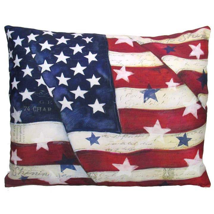 Pillow - American Flag w/Stars - indoor / outdoor cushion for wholesale by Magnolia Casual