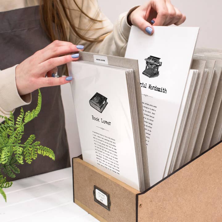 Coulson Macleod (U.S. Duties Paid) - Wholesale Art Print - Bookshop 'Vintage Words' A4 Unframed Prints with POS1