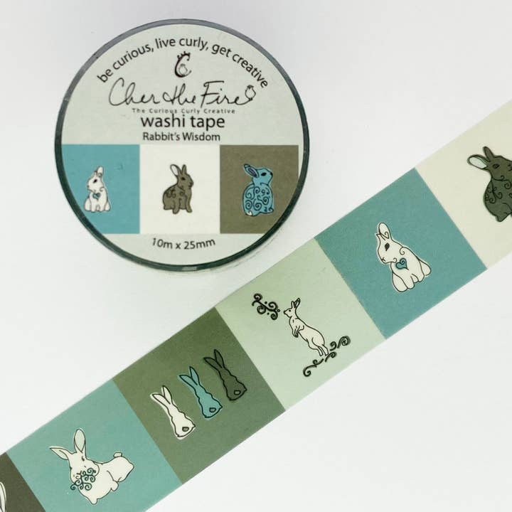 Cinta adhesiva, Rabbit's Wisdom, 25 mm para venta al por mayor de Cher the Fire