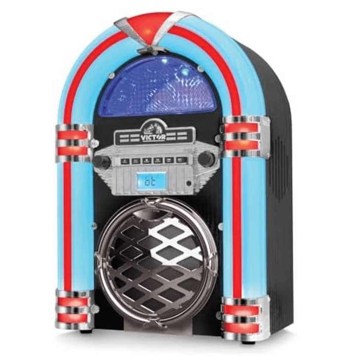 JupiterGear Home - Wholesale Speakers - Victor Broadway II Desktop CD Jukebox with LED Lights12