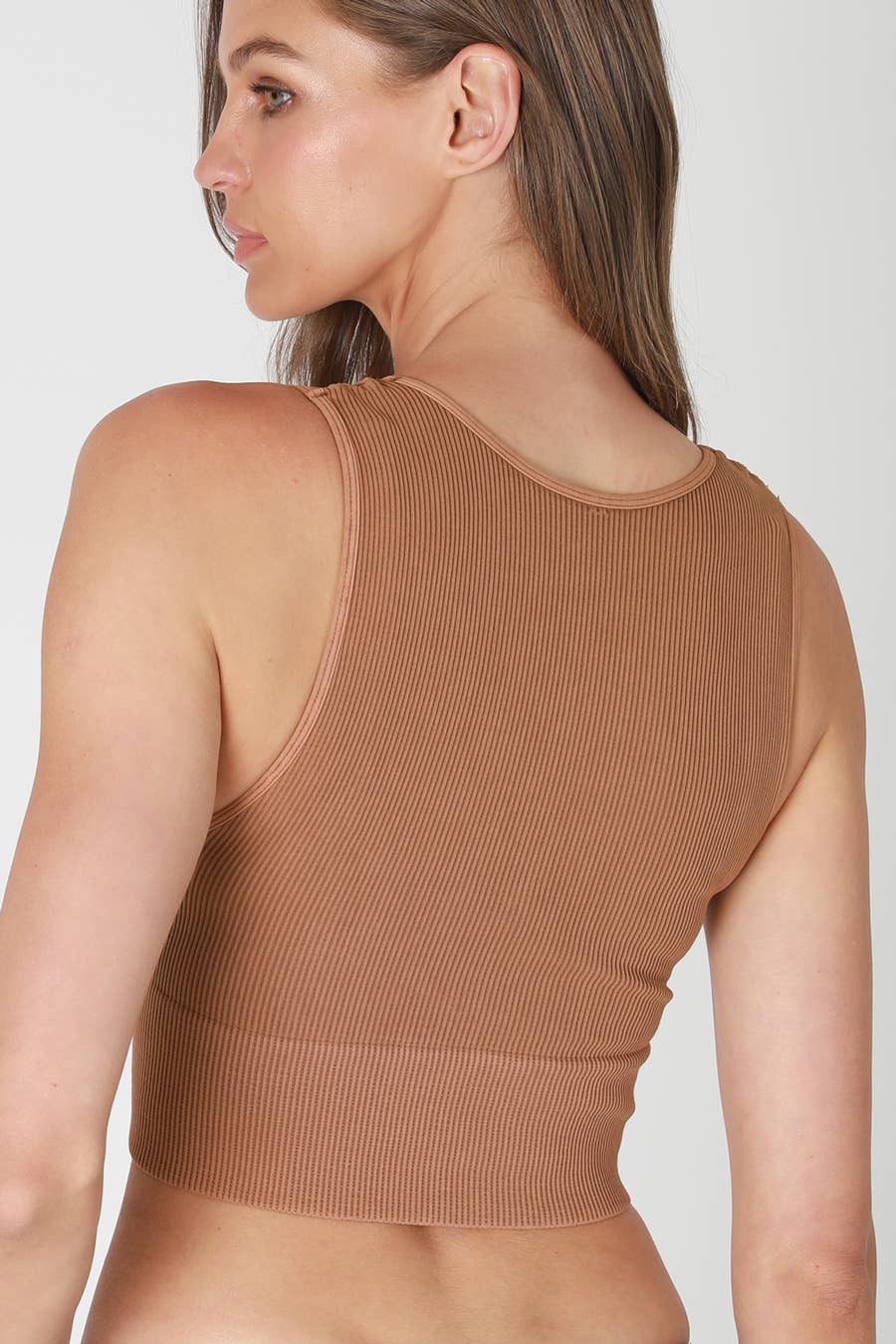 NIKIBIKI - Wholesale Knit Top - Women's - NS8192 - Vintage Plunge V-Neck Seamless Crop Top11