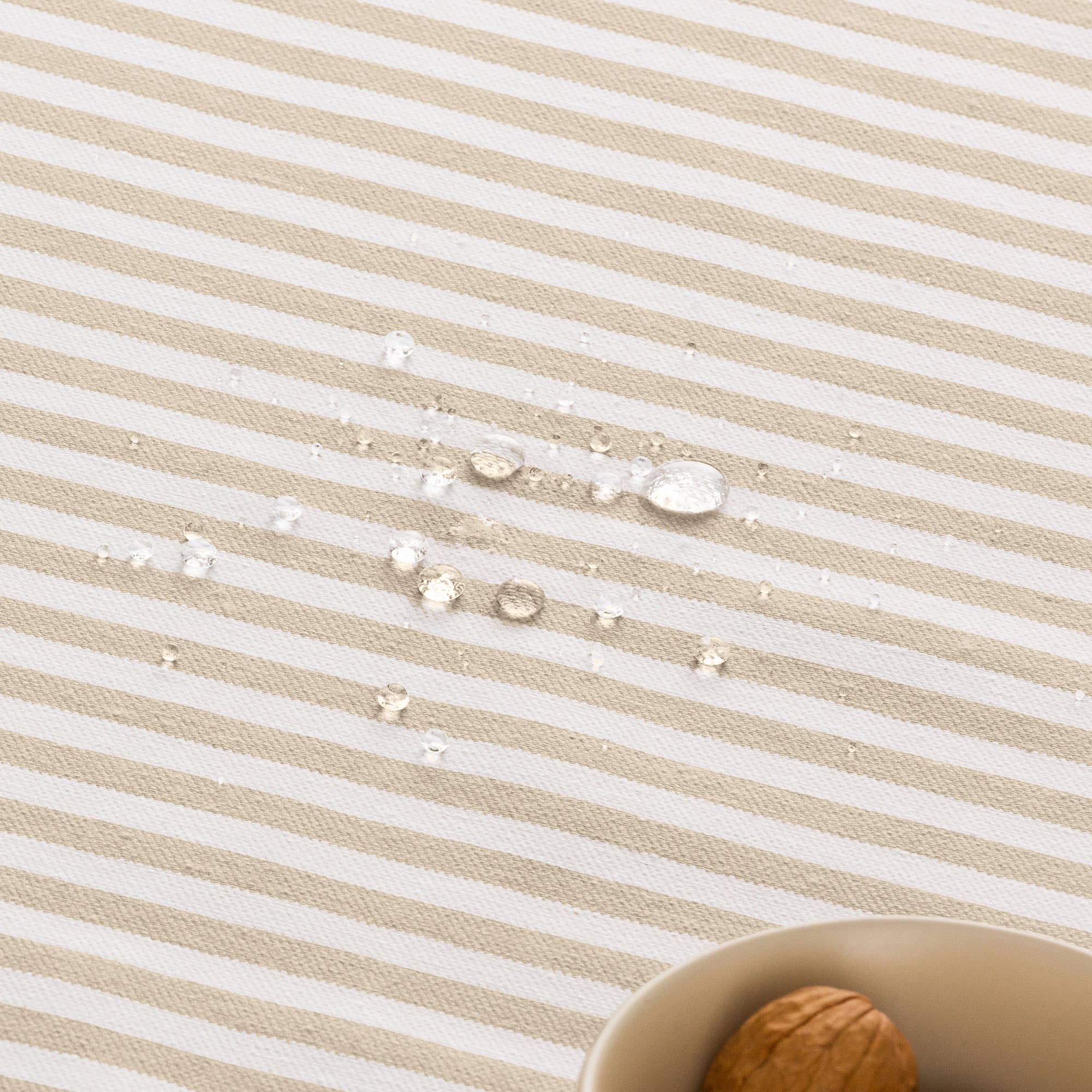 GAMUSI - Vente Nappes - Nappe anti-taches coton toucher tissu rayures ARENZA6