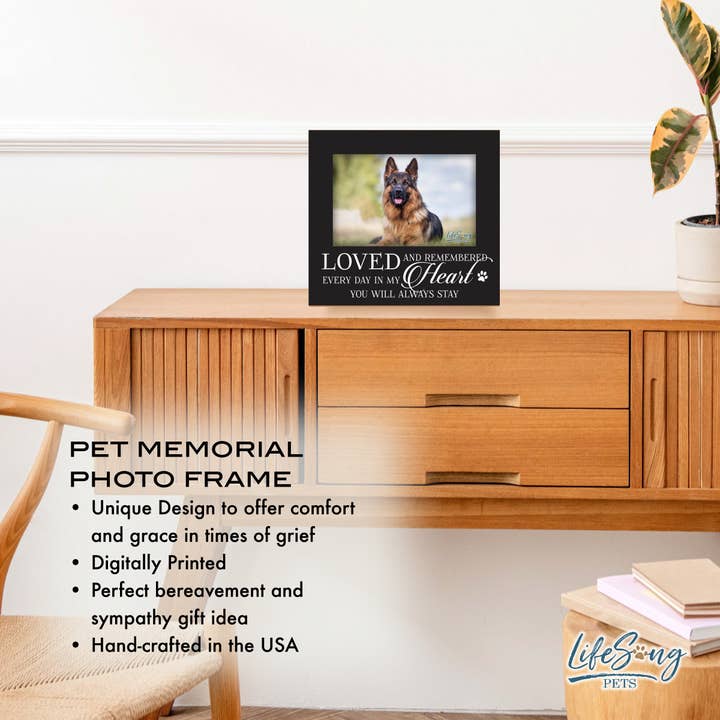 LifeSong Milestones - Wholesale Picture Frame - Dog Memorial Wooden Picture Frame – Loved and Remembered 3