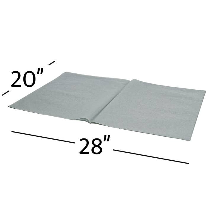 Floral, Craft, Gift Tissue Paper 20" x 28" 50pc/bag - Silver for wholesale on Faire1