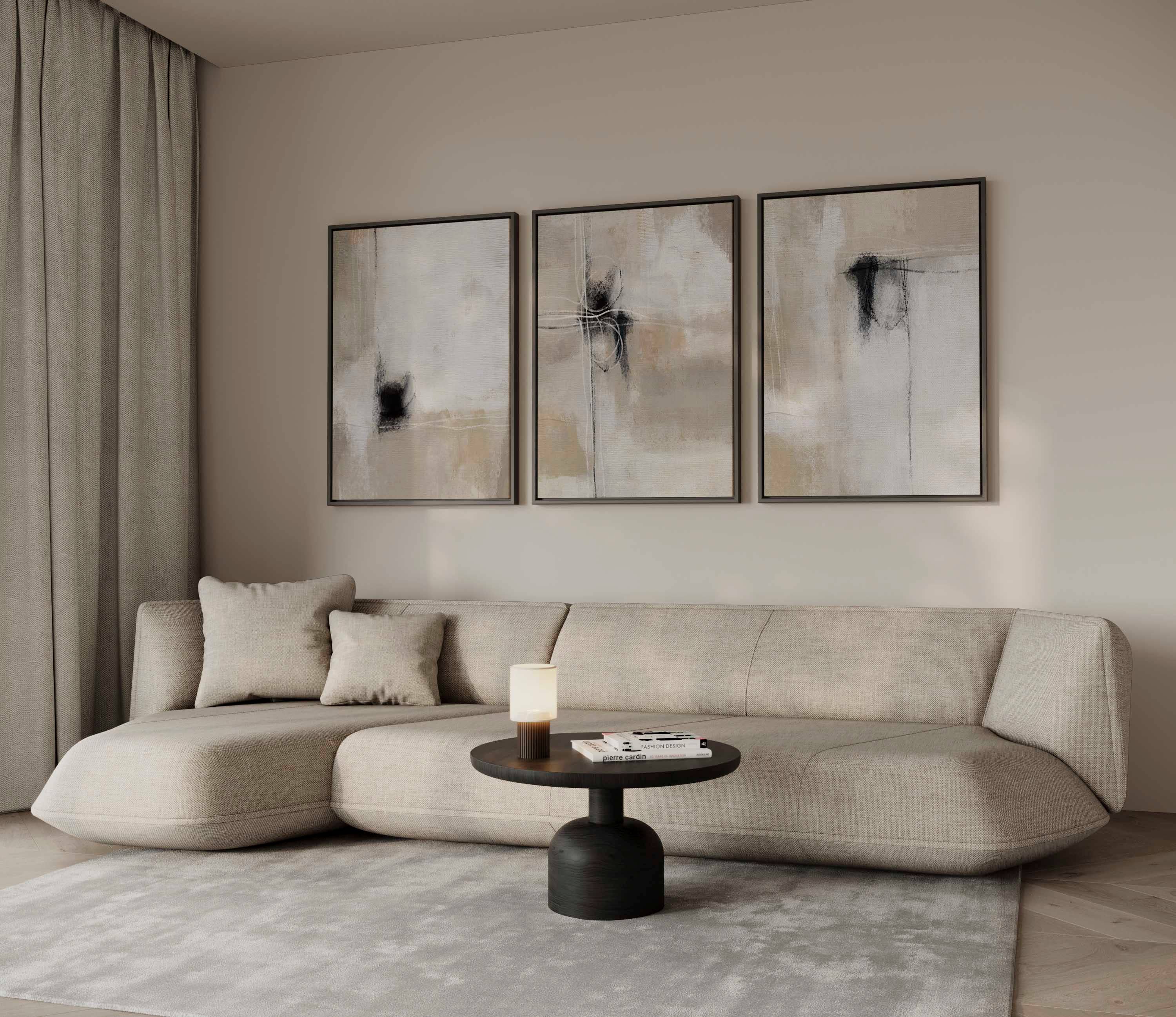 D'LUXE PRINTS - Wholesale Gallery Wall Set - Sahara Abstract Set of 3 Prints