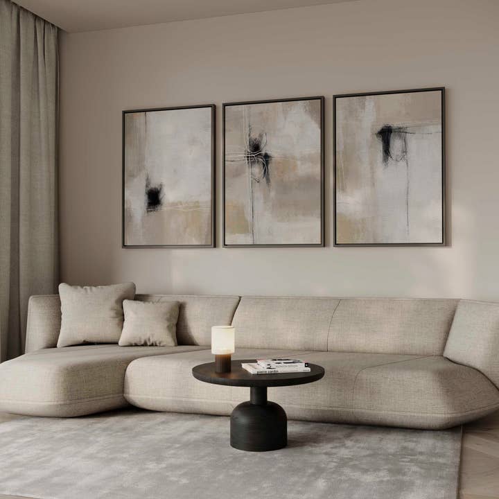 Ensemble Abstrait Sahara de 3 Impressions pour la vente par D'LUXE PRINTS