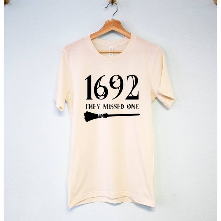 Nobullwoman Apparel - Wholesale Screen Printed T-Shirt - Women's - 1692 They Missed One Salem Witch Trial Halloween T-Shirt1