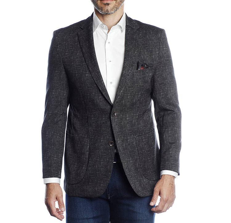 Luchiano Visconti - Vente Manteau – homme - Manteau de voyage à motif géométrique anthracite0