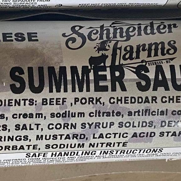 Schneider Farms - Wholesale Sausage - Cheese & Jalapeno Summer Sausage