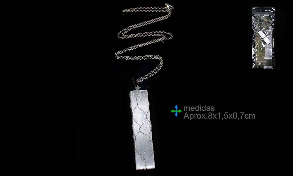 Esoterica Arte - Wholesale Spiritual Stone/Crystal - Selenite Pendant Approx. 8x1.5x0.7 (6 pcs) #360