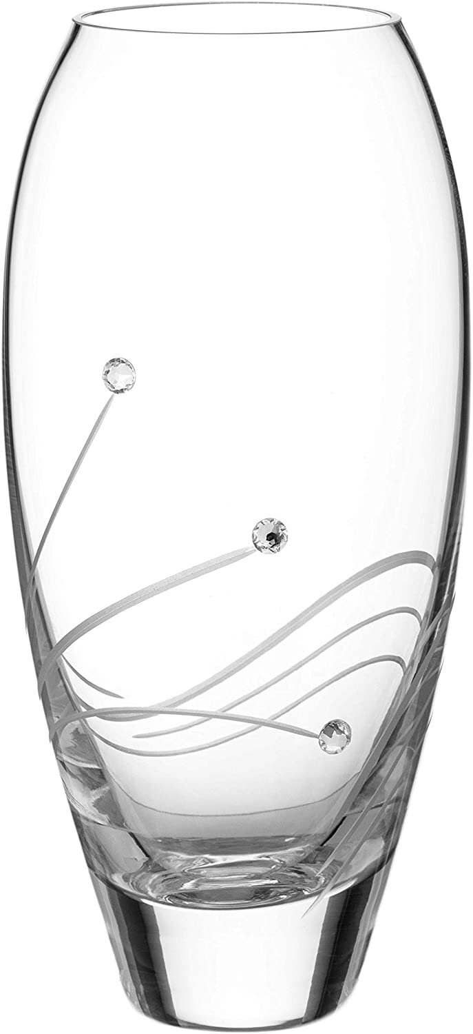 DIAMANTE - Wholesale Vase - Diamante Bud Vase 'glasgow' - Small Hand Cut Crystal Vase W1