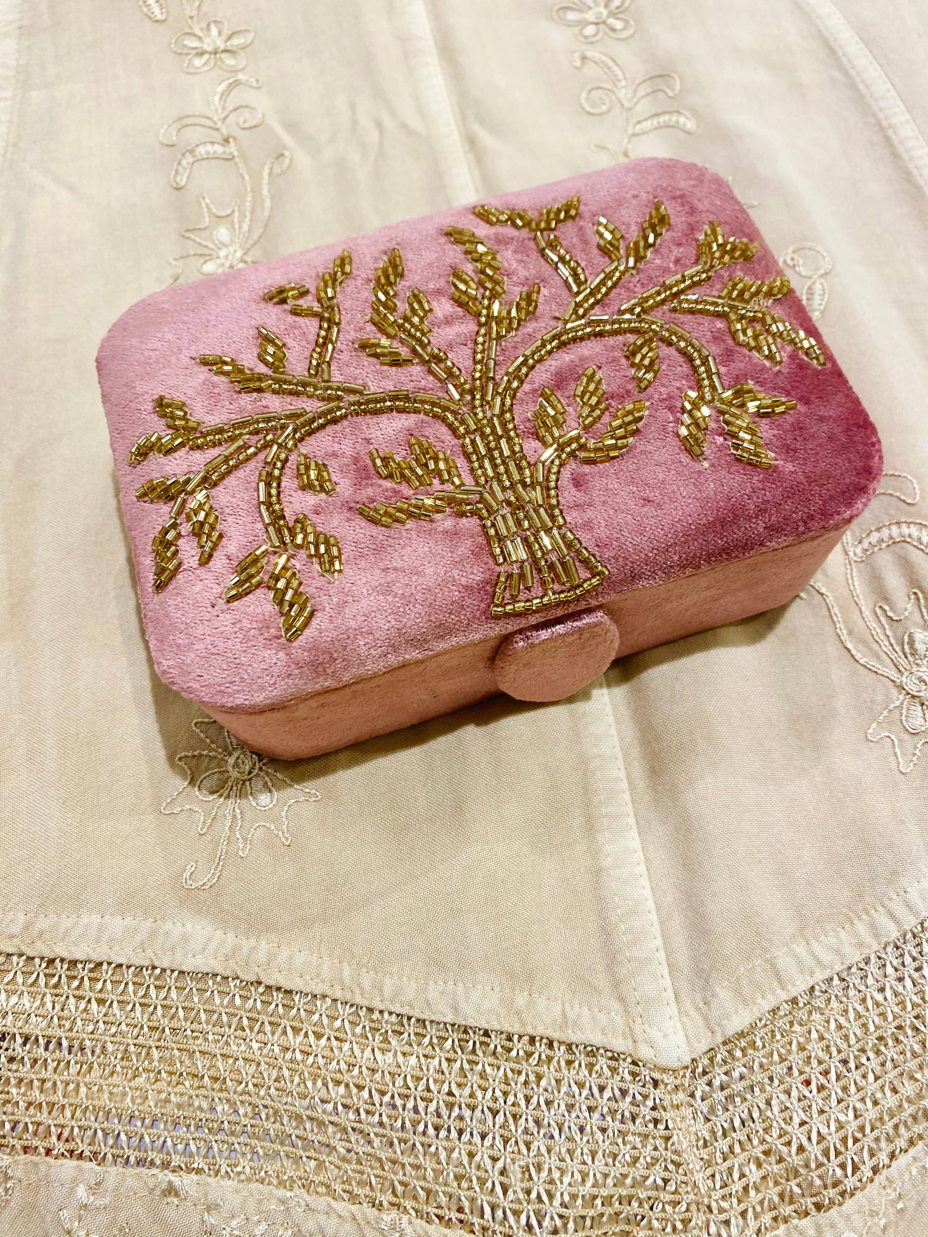 Temple of Treasure - Wholesale Jewelry Box/Organizer - Tree of Life Beaded jewelry box velvet1