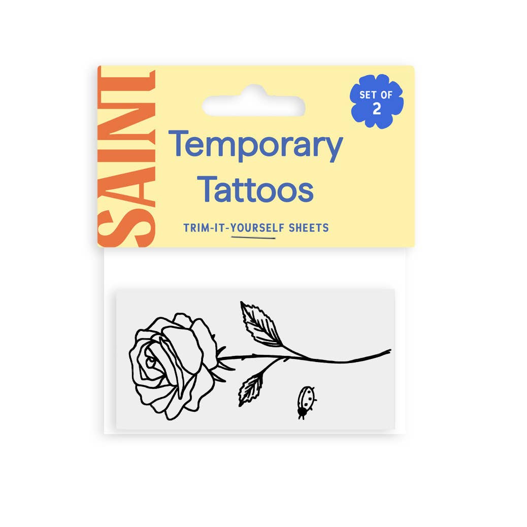 Saint Tattoos - Wholesale Temporary Tattoo - June Birth Flower - Rose Temporary Tattoos