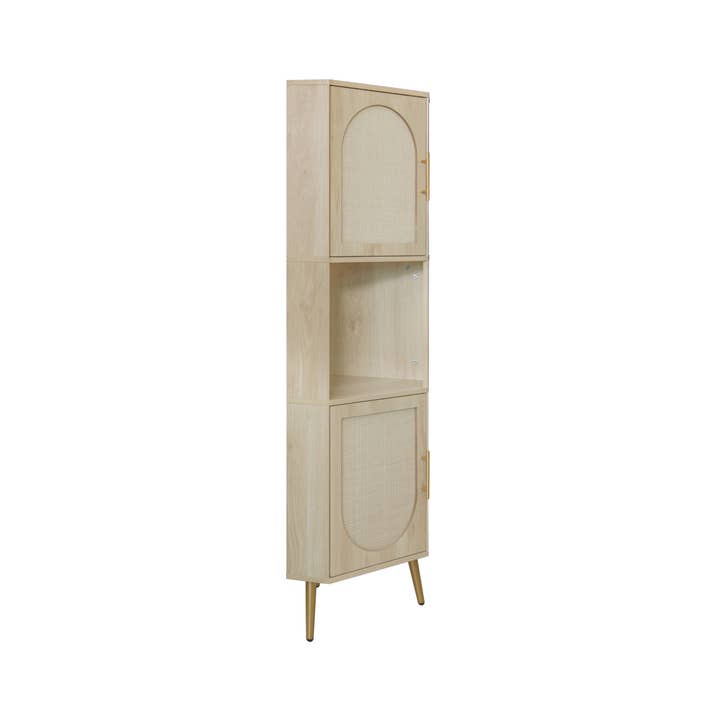 Natural Corner cabinet ,Rattan door,Freestanding Corner Tables for wholesale on Faire