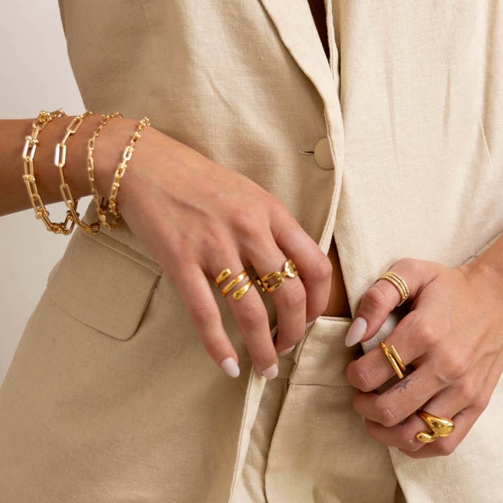 Sahira Jewelry Design - Wholesale Link & Chain Bracelet - Carrie Paperclip Link Bracelet2