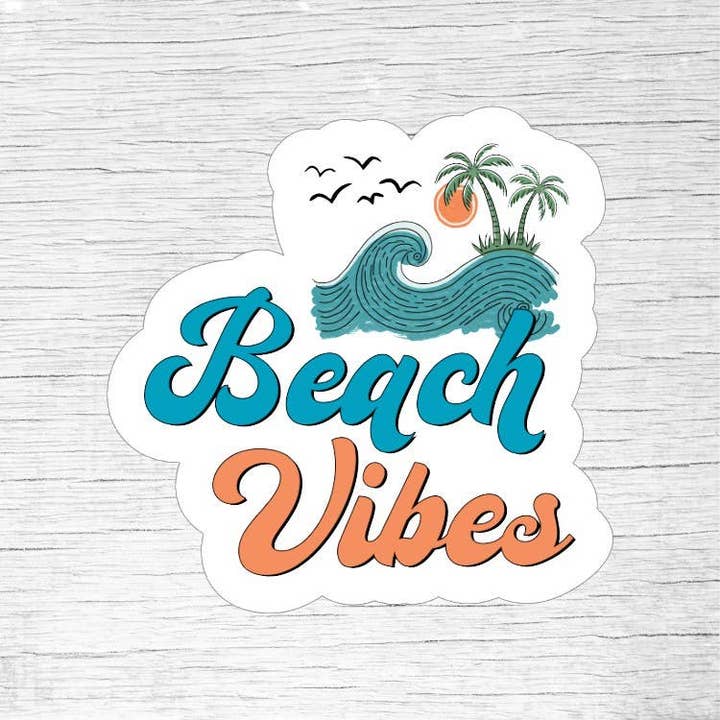 Beach Vibes Coastal Summer Aesthetic Ocean Sticker and other Purchase Wholesale beach vibes. Free Returns & Net 60 Terms on Faire trending on Faire.