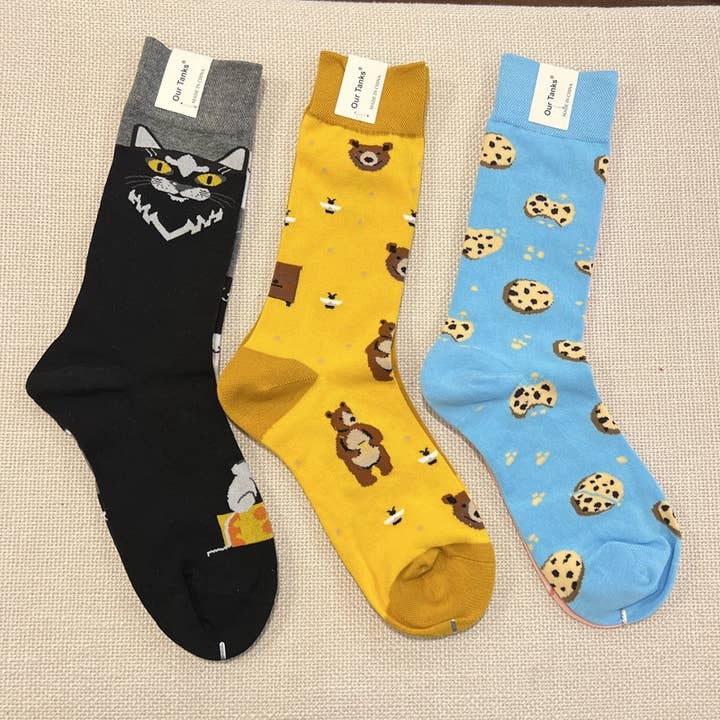 Tourtiwi - Wholesale Socks - Women's - AB Version Cartoon Animal & Fruit Pattern Crew Socks8