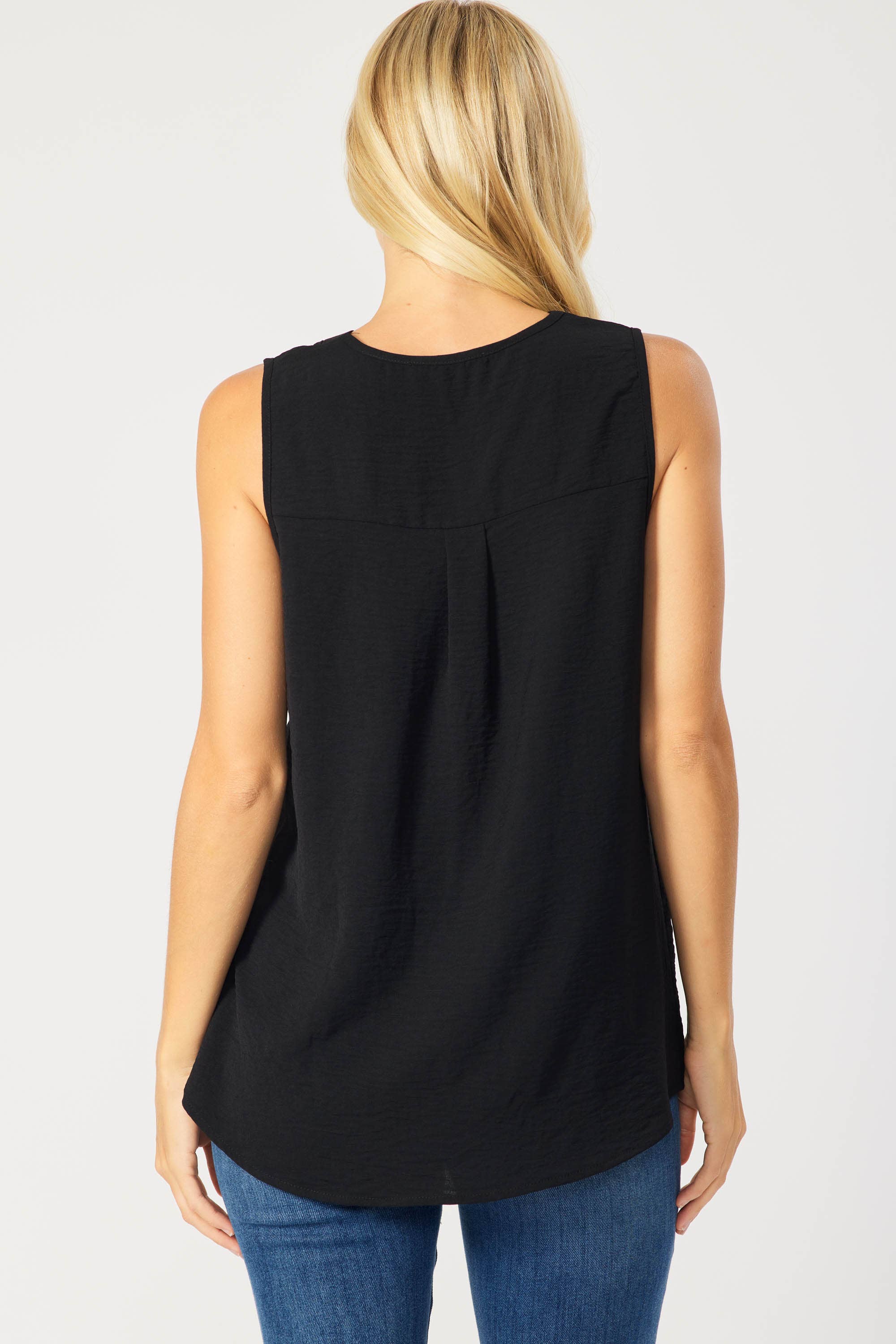 FSL Apparel - Wholesale Blouse - Women's - ST1560 - SOLID WOVEN V-NECK WORK WEAR CASUAL TOP14