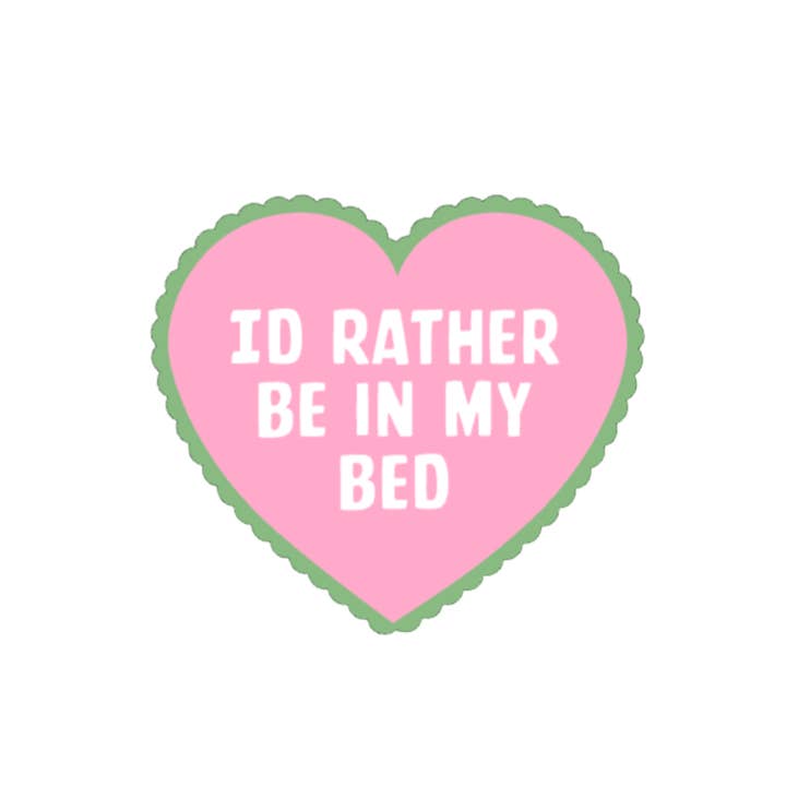 I'd Rather Be In Bed Sticker for wholesale by Girl Haus
